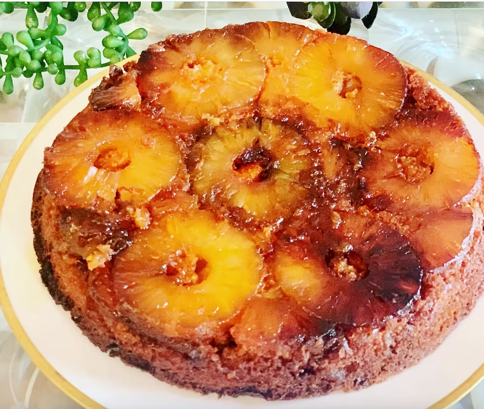 Caramelized Pineapple Upside Down Cake